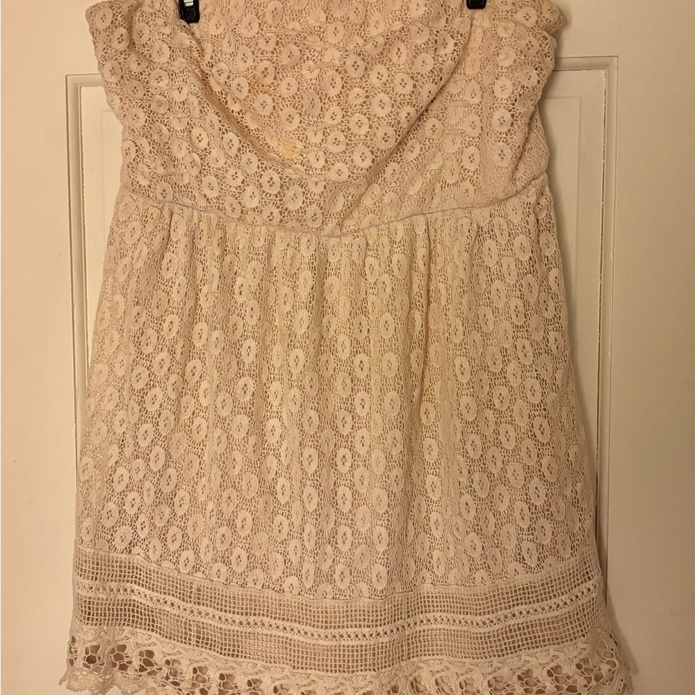 Pinky Soft Pink Lace Detail Dress